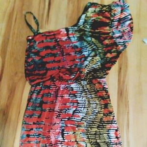 Beautiful silky material off shoulder dress